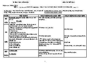 Giáo án môn Thể dục 8 - Chương trình học kì I - Năm học 2011-2012