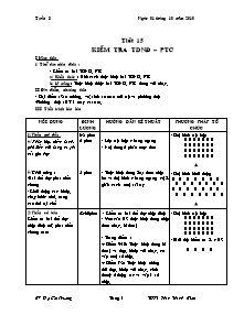 Giáo án môn Thể dục Lớp 11 - Tiết 15: Kiểm tra TDNĐ - PTC