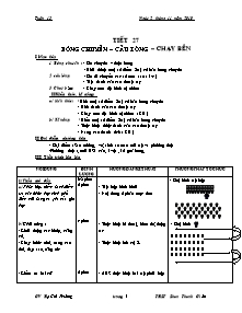 Giáo án môn Thể dục Lớp 11 - Tiết 27: Bóng chuyền - Cầu lông - Chạy bền