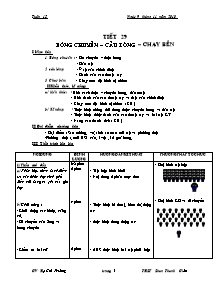 Giáo án môn Thể dục Lớp 11 - Tiết 29: Bóng chuyền - Cầu lông - Chạy bền