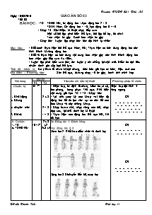 Giáo án môn Thể dục Lớp 11 - Tiết 3 - Năm học 2010-2011