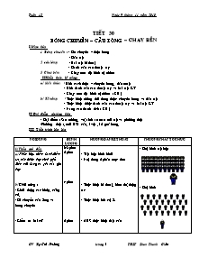 Giáo án môn Thể dục Lớp 11 - Tiết 30: Bóng chuyền - Cầu lông - Chạy bền