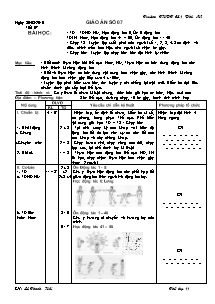 Giáo án môn Thể dục Lớp 11 - Tiết 7 - Năm học 2010-2011