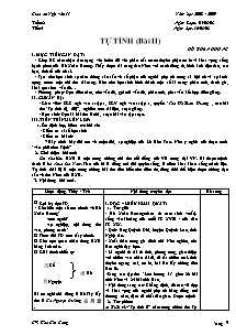 Giáo án Ngữ Văn Lớp 11 - Tiết 5: Tự tình - Hồ Xuân Hương