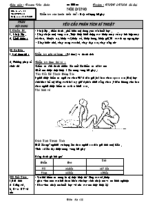 Giáo án Thể dục Lớp 11 - Tiết 70: Kiểm tra rèn luyện thân thể - Năm học 2009-2010