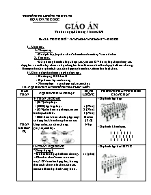 Giáo án Thể dục Lớp 2 - Bản đẹp 4 cột - Năm học 2010-2011 - Trường THPT Lương Thế Vinh