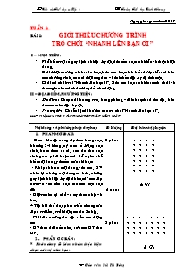 Giáo án Thể dục Lớp 3 - Bản đẹp 3 cột - Năm học 2009-2010