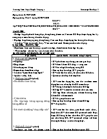 Giáo án Thể dục Lớp 3 - Tiết 5 và Tiết 6 - Năm học 2010-2011 - Trường Tiểu học Thạch Tượng 1