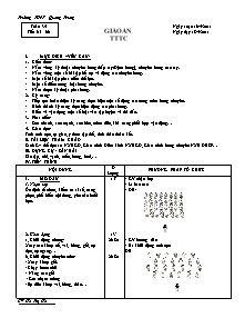 Giáo án Thể dục Lớp 3 - Tiết 65 và Tiết 66 - Năm học 2010-2011