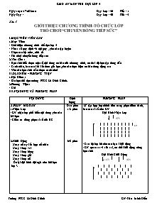 Giáo án Thể dục Lớp 4 - Bản đẹp 3 cột - Năm học 2010-2011