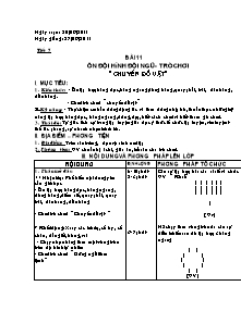 Giáo án Thể dục Lớp 5 - Bản đẹp 3 cột - Năm học 2011-2012