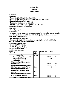 Giáo án Thể dục Lớp 7 - Tiết 62 - Bản đẹp 3 cột