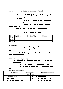 Giáo án Thể dục Lớp 9 - Bài 38: Đá cầu - Nhảy xa - Chạy bền