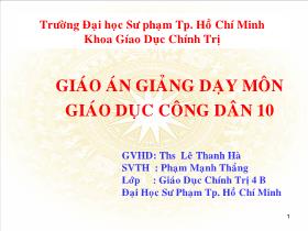 Bài giảng Giáo dục công dân Lớp 10 - Bài 11: Một số phạm trù cơ bản của đạo đức học (Tiết 1)