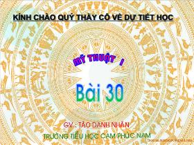 Bài giảng Mĩ thuật Lớp 1 - Bài 30: Xem tranh thiếu nhi: Về đề tài sinh hoạt - Tào Danh Nhân