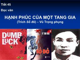 Bài giảng Ngữ văn Lớp 11 - Tiết 45, Đọc văn: Hạnh phúc của một tang gia (Trích Số đỏ) - Vũ Trọng Phụng