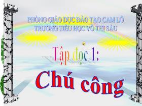 Bài giảng Tập đọc Lớp 1 - Bài: Chú công