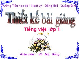 Bài giảng Tập đọc Lớp 1 - Bài: Chuyện ở lớp