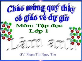 Bài giảng Tập đọc Lớp 1 - Bài: Làm anh