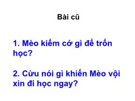 Bài giảng Tập đọc Lớp 1 - Bài: Người bạn tốt