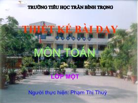 Bài giảng Toán Lớp 1 - Bài: Các ngày trong tuần lễ - Phạm Thị Thuý