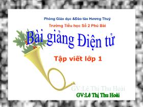 Bài giảng Toán Lớp 1 - Bài: Hình tam giác - Lê Thị Thu Hoài