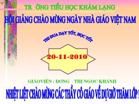 Bài giảng Toán Lớp 1 - Bài: Phép cộng trong phạm vi 6 - Dương Thị Ngọc Khánh