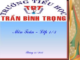 Bài giảng Toán Lớp 1 - Bài: Phép cộng trong phạm vi 8