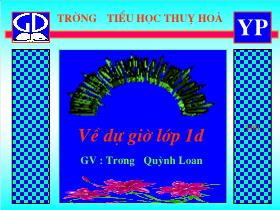 Bài giảng Toán Lớp 1 - Bài: Phép trừ trong phạm vi 8 - Trương Quỳnh Loan