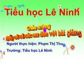 Bài giảng Toán Lớp 1 - Tiết 42: Số 0 trong phép trừ - Phạm Thị Thu