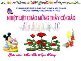 Bài giảng Tự nhiên và xã hội Lớp 1 - Bài 13: Công việc ở nhà - Mai Thị Ngọc Sương