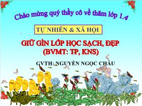 Bài giảng Tự nhiên và xã hội Lớp 1 - Bài 17: Giữ gìn lớp học sạch, đẹp - Nguyễn Ngọc Châu