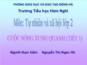 Bài giảng Tự nhiên và xã hội Lớp 1 - Bài: Cuộc sống xung quanh (Tiết 1) - Nguyễn Thị Ngọc Hà