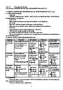 Giáo án Hình học Lớp 12 - Chương 4, Bài: Phương trình tham số đường thẳng