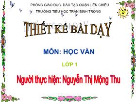 Bài giảng Học vần Lớp 1 - Bài 88: ip – up