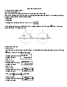 Giáo án Đại số và Giải tích Lớp 11 - Chương 1: Hàm số lượng giác và phương trình lượng giác - Bài 1: Hàm số lượng giác
