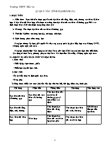 Giáo án Đại số và Giải tích Lớp 11 (CV5512) - Chương 5: Đạo hàm - Bài 2: Quy tắc tính đạo hàm - Trường THPT Tiểu La