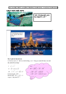 Giáo án Hình học Lớp 10 - Chương 2: Tích vô hướng của hai vectơ và ứng dụng - Bài 3: Các hệ thức lượng trong tam giác và giải tam giác