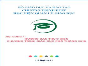 Tài liệu bồi dưỡng cán bộ quản lý cơ sở giáo dục phổ thông - Mô đun: Quản trị hoạt động dạy học, giáo dục trong trường THCS