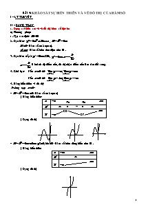 Tài liệu dạy thêm Đại số Lớp 12 - Chương 1: Khảo sát hàm số và ứng dụng - Bài 5: Khảo sát sự biến thiên và vẽ đồ thị của hàm số
