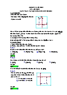 Tài liệu dạy thêm Đại số Lớp 12 - Chương IV: Số phức - Bài 1: Số phức