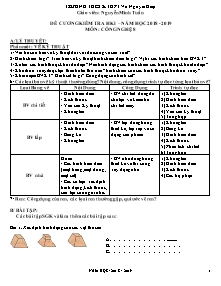 Đề cương kiểm tra học kì I môn Công nghệ 8 - Năm học 2018-2019 - Nguyễn Minh Tuấn
