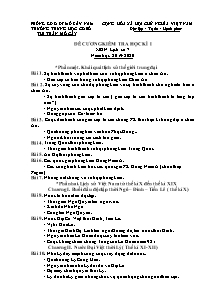 Đề cương kiểm tra học kì I môn Lịch sử Lớp 7 - Năm học 2019-2020 - Trường THCS Thị Trấn Mỏ Cày