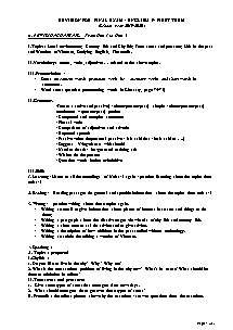 Đề cương ôn tập học kì 1 môn Tiếng Anh Lớp 9 - Năm học 2019-2020 - Trường THCS Thăng Long (Có đáp án)