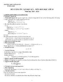 Đề cương ôn tập học kì I môn Hóa học Lớp 10 - Năm học 2019-2020 - Trường THPT Ngô Quyền (Có đáp án)