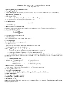 Đề cương ôn tập học kì I môn Hóa học Lớp 10 - Năm học 2019-2020 - Trường THCS & THPT Võ Nguyên Giáp