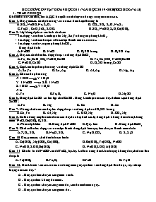Đề cương ôn tập học kì I môn Hóa học Lớp 9 - Năm học 2019-2020 - Trường THCS Hòa Nam