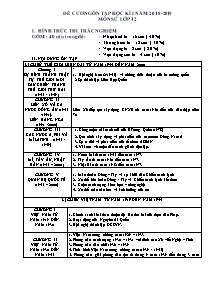Đề cương ôn tập học kì I môn Lịch sử Lớp 12 - Năm học 2018-2019 - Trường THPT Phan Bội Châu