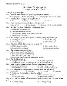 Đề cương ôn tập học kì I môn Lịch sử Lớp 6 - Năm học 2019-2020 - Trường THCS Văn Quán