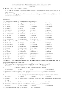Đề cương ôn tập học kì I môn Tiếng Anh Lớp 11 - Năm học 2018-2019 - Trường THPT Bắc Thăng Long
